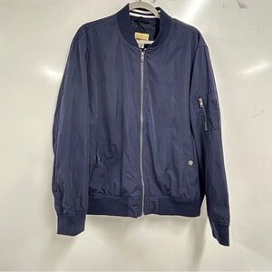 0260 Roebuck & Co. Navy Bomber Jacket Men’s Lightweight Zip Casual Outerwear